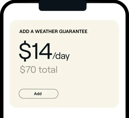 Add a Weather Guarantee Screenshot
