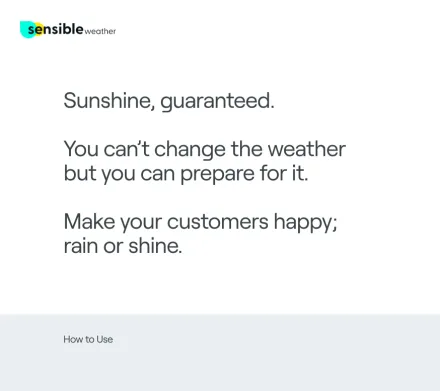 Sensible Weather email template